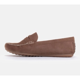 Marco Shoes Mocassins classiques en daim souple brun 3