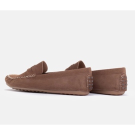 Marco Shoes Mocassins classiques en daim souple brun 5