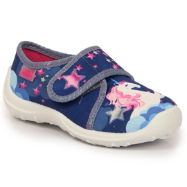 Chaussons velcro Grenade Befado avec une licorne 2