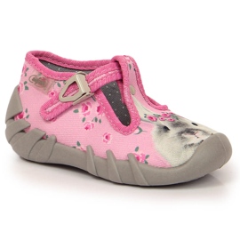 Chaussons fille avec lapin rose Befado 2