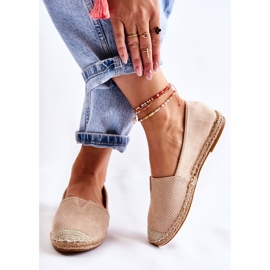 PG1 Espadrilles en daim à enfiler pour femmes Beige Corry 2