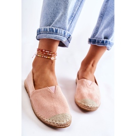 PG1 Espadrilles en daim à enfiler pour femmes Nude Corry rose 3