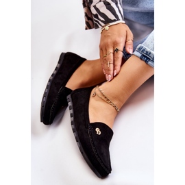 PS1 Mocassins en daim noirs pour femmes Colena le noir 5