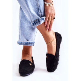 PS1 Mocassins en daim noirs pour femmes Colena 2