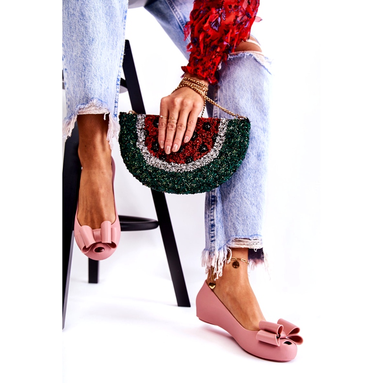 PH1 Ballerines Femme Caoutchouc Nœud Rose Florret 2