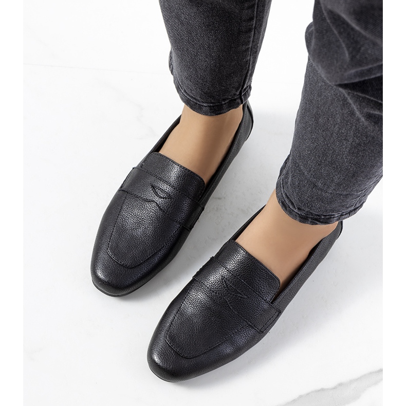 Chaussures en cuir noir de Zulte 1