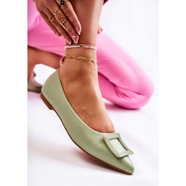 WS1 Ballerine à Ornement En Spitz Vert Simone 5