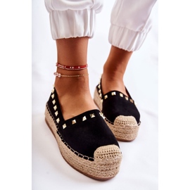 WT1 Espadrilles à Clous pour Femme Noir Laross le noir 6