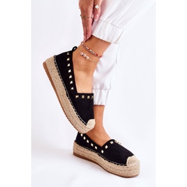 WT1 Espadrilles à Clous pour Femme Noir Laross le noir 7