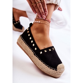 WT1 Espadrilles à Clous pour Femme Noir Laross le noir 5