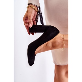 WT1 Escarpins en daim classiques sur le talon Reiser noir le noir 3