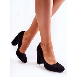 WT1 Escarpins en daim classiques sur le talon Reiser noir le noir 6