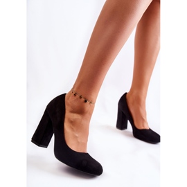 WT1 Escarpins en daim classiques sur le talon Reiser noir le noir 2