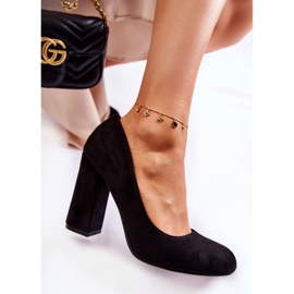 WT1 Escarpins en daim classiques sur le talon Reiser noir le noir 1
