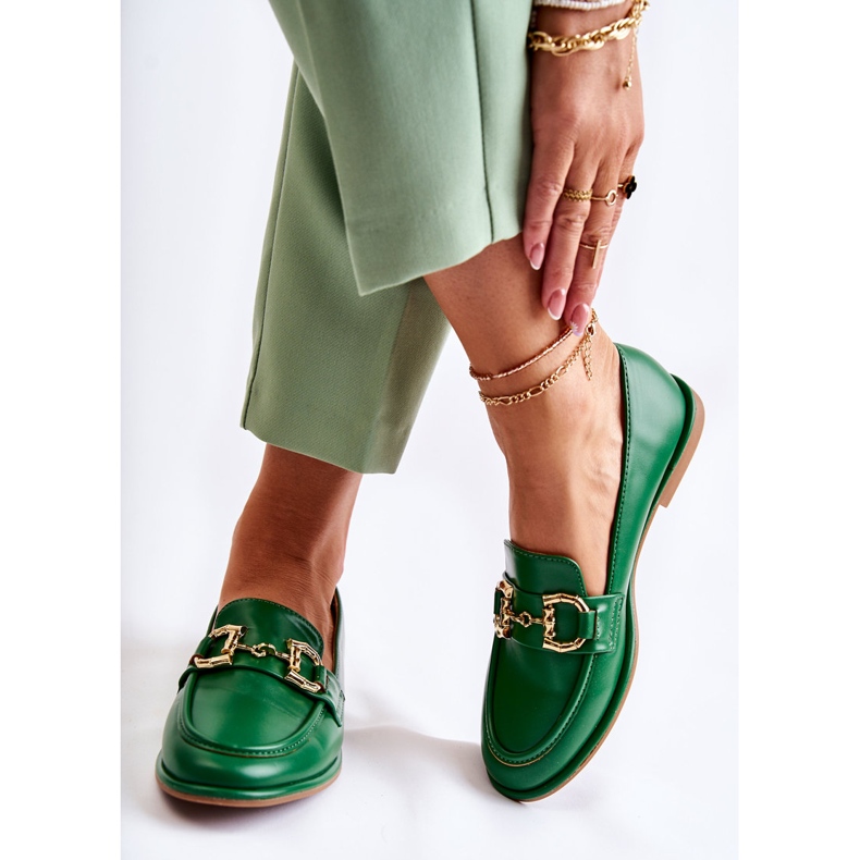 WS1 Mocassins Coriso verts femme 2