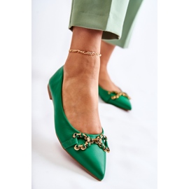 WS1 Ballerines Pour Femme En Spitz Avec Décoration Carlos Vert 7