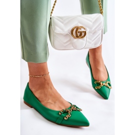 WS1 Ballerines Pour Femme En Spitz Avec Décoration Carlos Vert 2