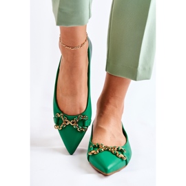 WS1 Ballerines Pour Femme En Spitz Avec Décoration Carlos Vert 5
