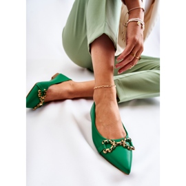 WS1 Ballerines Pour Femme En Spitz Avec Décoration Carlos Vert 4