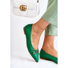 WS1 Ballerines Pour Femme En Spitz Avec Décoration Carlos Vert 1