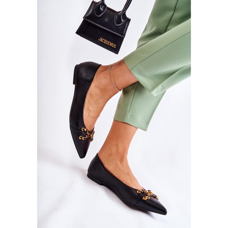 WS1 Ballerines pour femmes en Spitz avec ornement Carlos noir le noir 2