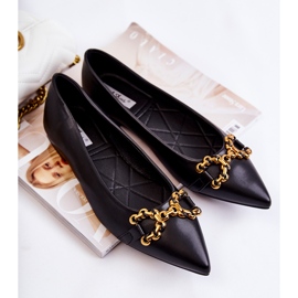WS1 Ballerines pour femmes en Spitz avec ornement Carlos noir le noir 6