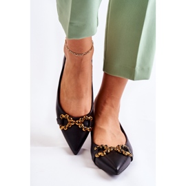 WS1 Ballerines pour femmes en Spitz avec ornement Carlos noir le noir 7