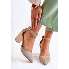 WS1 Escarpins brillants sur le Golden Amira Bar doré 2