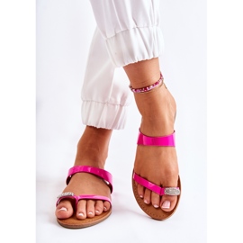WS1 Tongs Laquées Femme Fuchsia Jimena rose 3