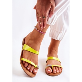 Tongs Laquées Jaunes Femme Jimena 2