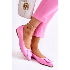 WS1 Ballerines en cuir avec ornement Simone Spitz rose 2