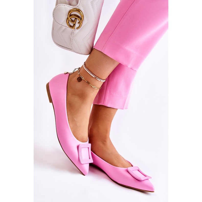 WS1 Ballerines en cuir avec ornement Simone Spitz rose 2