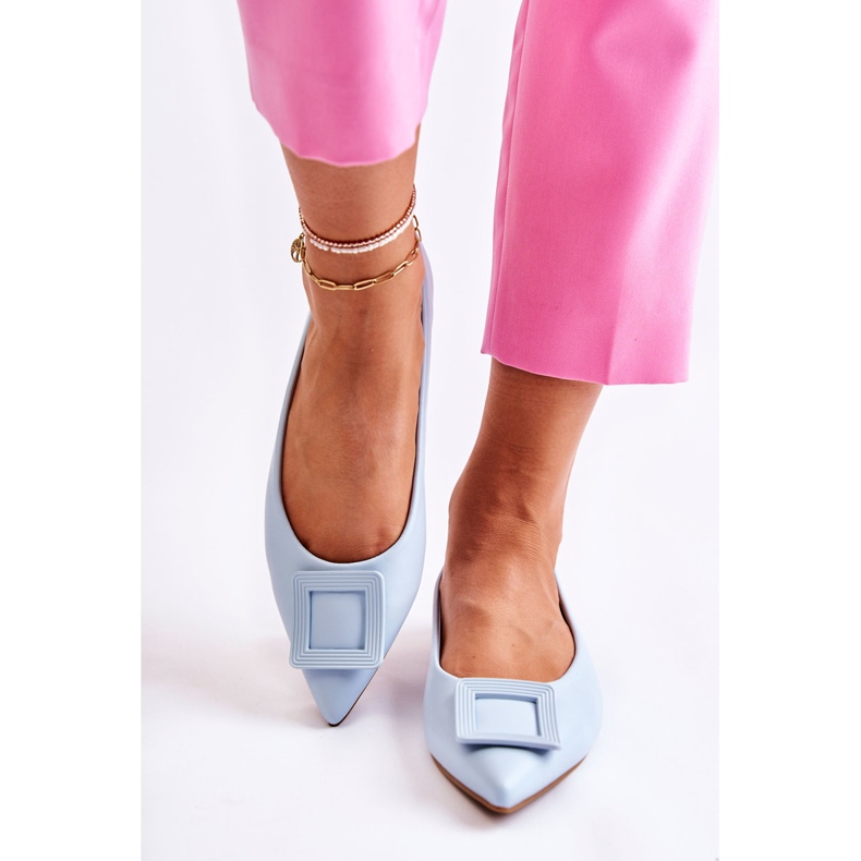 WS1 Ballerines en cuir avec ornement Simone Spitz bleu 1