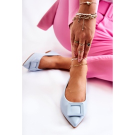 WS1 Ballerines en cuir avec ornement Simone Spitz bleu 3