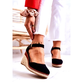 PS1 Espadrilles noires à semelles compensées pour femme Tamarill 2