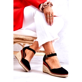 PS1 Espadrilles noires à semelles compensées pour femme Tamarill le noir 4