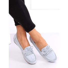 Mocassins bleus classiques pour femmes 77-202 Bleu 2