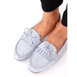 Mocassins bleus classiques pour femmes 77-202 Bleu 3