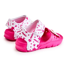 WJ1 Sandales Légères Enfant Avec Décorations Trusty Rose Foncé blanche 1