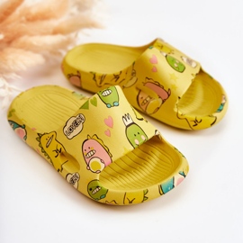 WJ1 Chaussons Enfant Légers Dinosaures Jaune Astro 5