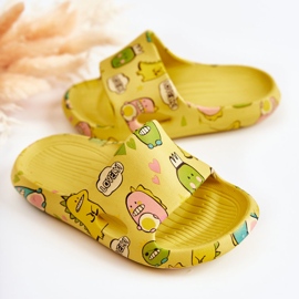 WJ1 Chaussons Enfant Légers Dinosaures Jaune Astro 6