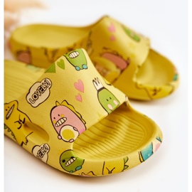 WJ1 Chaussons Enfant Légers Dinosaures Jaune Astro 4