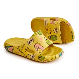 WJ1 Chaussons Enfant Légers Dinosaures Jaune Astro 3