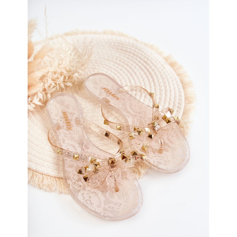 WJ1 Tongs en caoutchouc nude Monise pour femmes beige 1