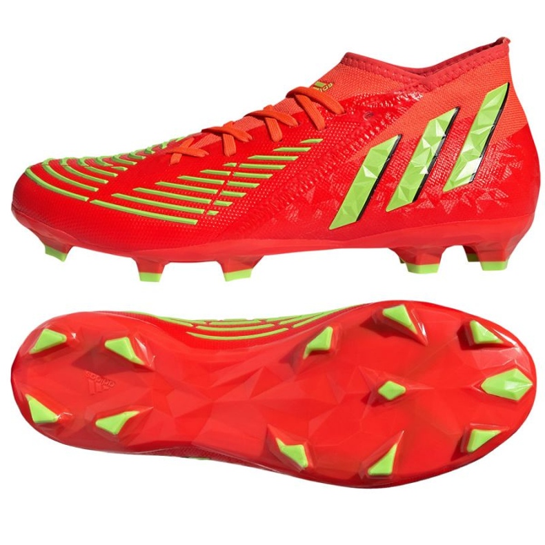 Chaussures Adidas Predator Edge.2 Fg GW1009 rouge oranges et rouges 1