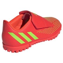 Chaussures Adidas Predator Edge.4 V Tf Jr GV8480 rouge oranges et rouges 3