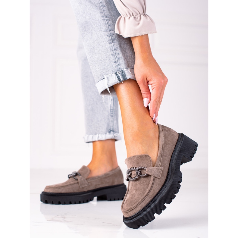SHELOVET Mocassins Sur La Plateforme brun 1 SHELOVET Mocassins Sur La Plateforme brun 1