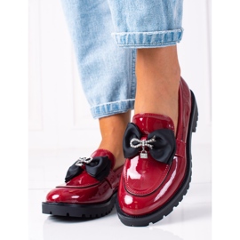 SHELOVET Mocassins Avec Un Noeud rouge 1 SHELOVET Mocassins Avec Un Noeud rouge 1