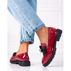 SHELOVET Mocassins Avec Un Noeud rouge 2 SHELOVET Mocassins Avec Un Noeud rouge 2