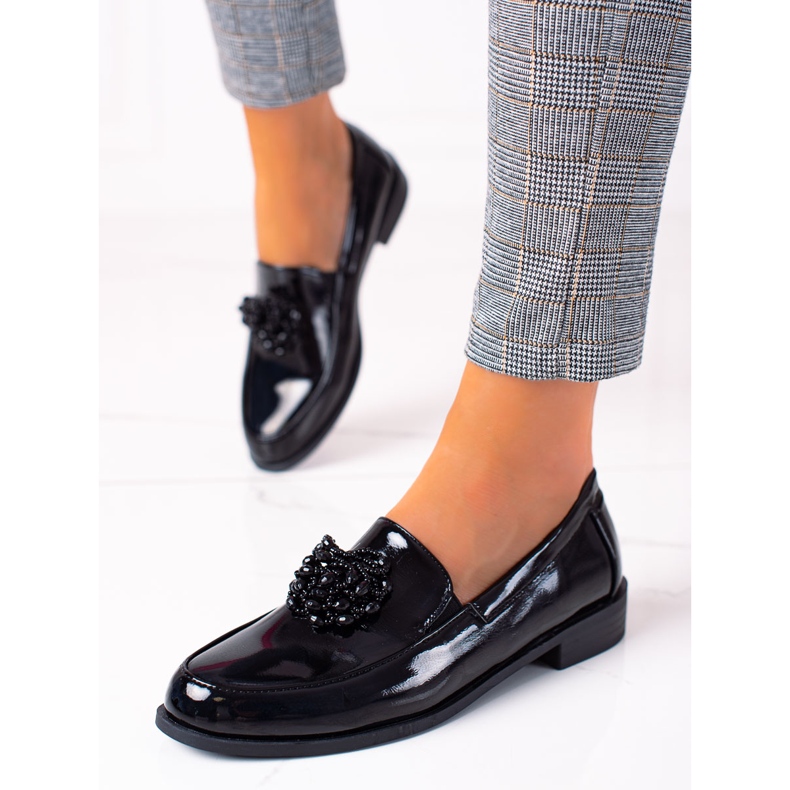 SHELOVET Mocassins femme noir 1